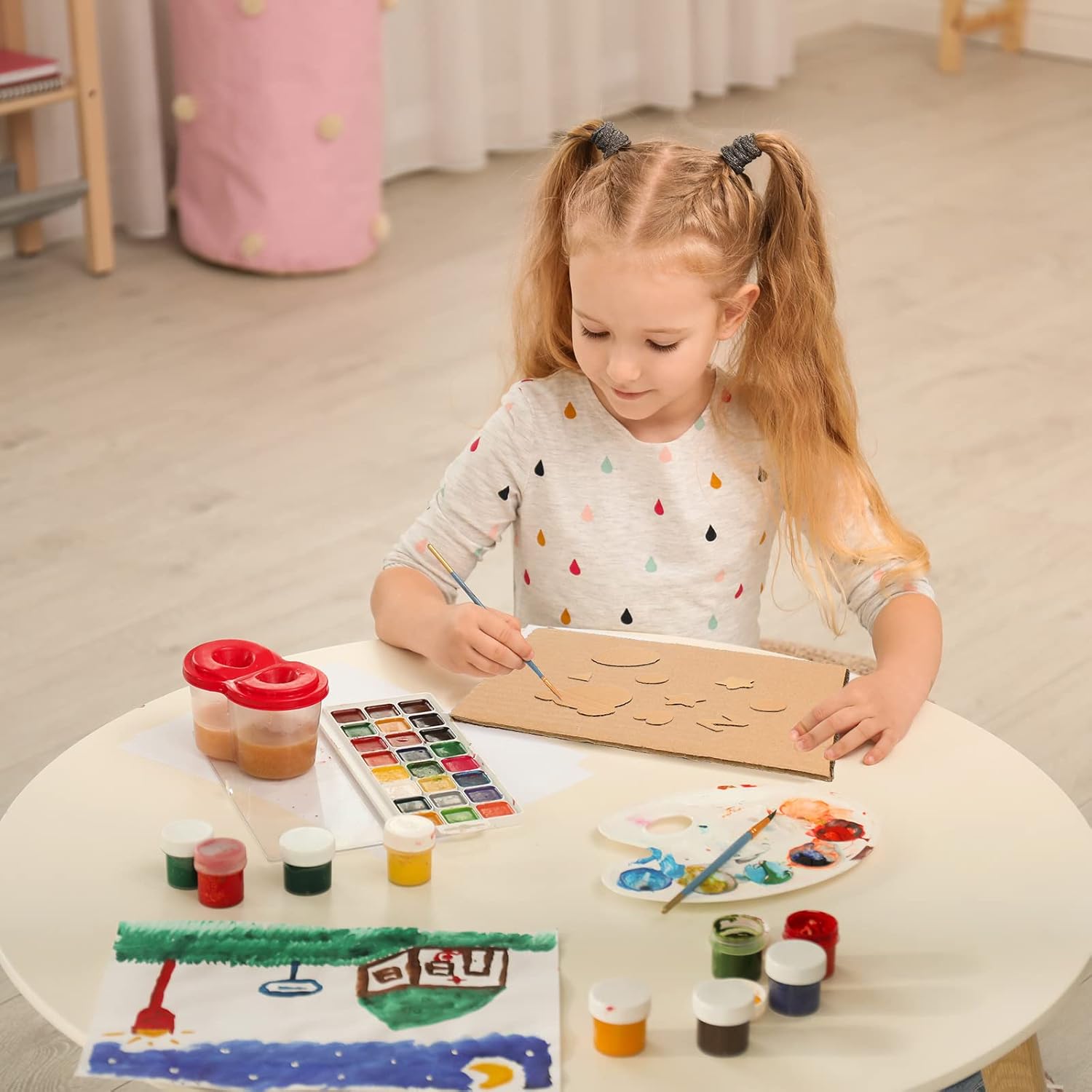 100 Pcs Corrugated Cardboard Sheets Set Corrugated Packaging Pads Paper Flat Cardboard Filler Inserts Sheet Pads Rectangle for Delivering Packing Separators Art Crafts Supplies (Brown, 5 x 7 Inch)