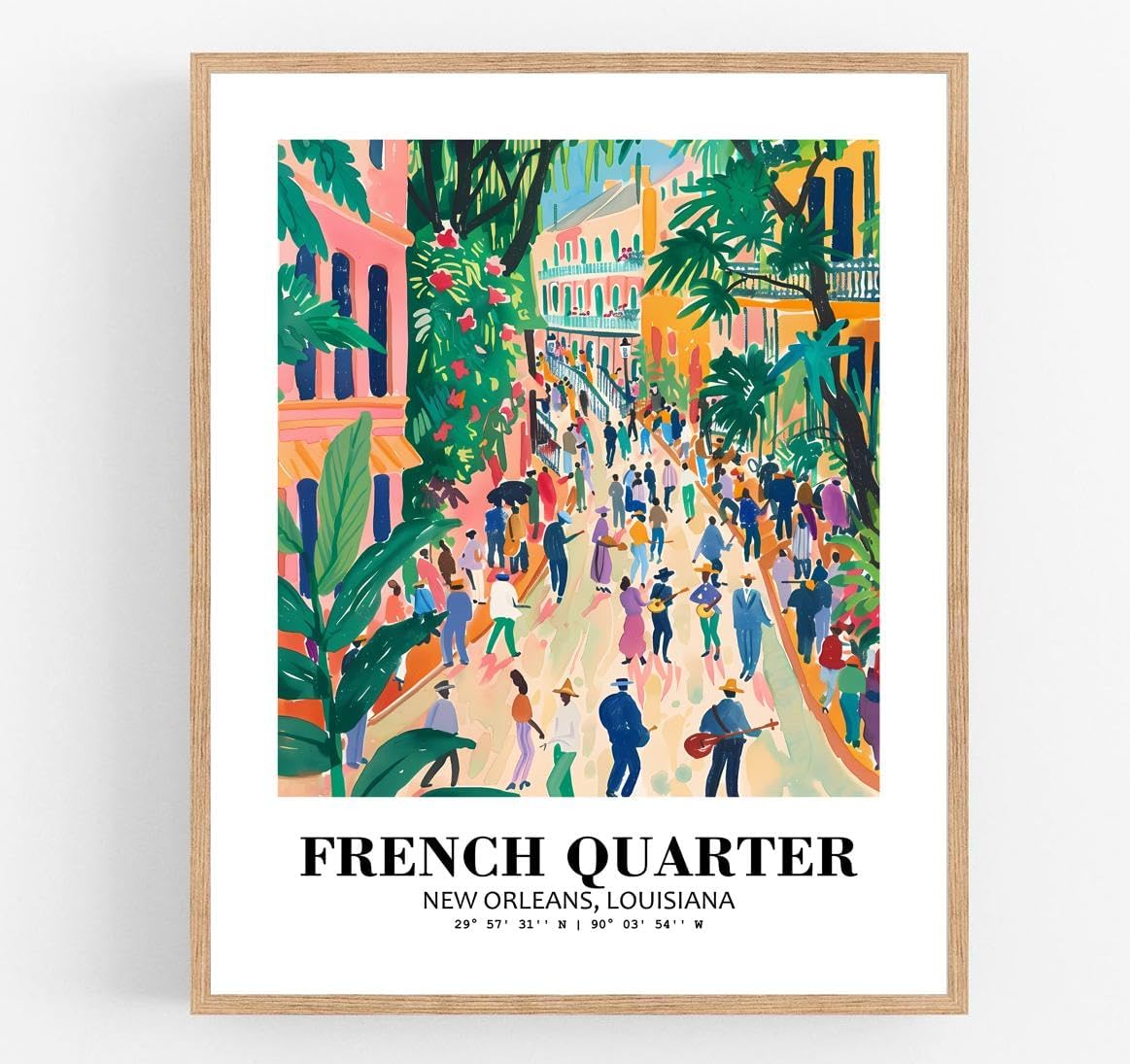 Eleville 13X19 Unframed French Quarter New Orleans Louisiana World Tour Travel Family Vacation Art Print Poster Wall Office Home Decor mgn016