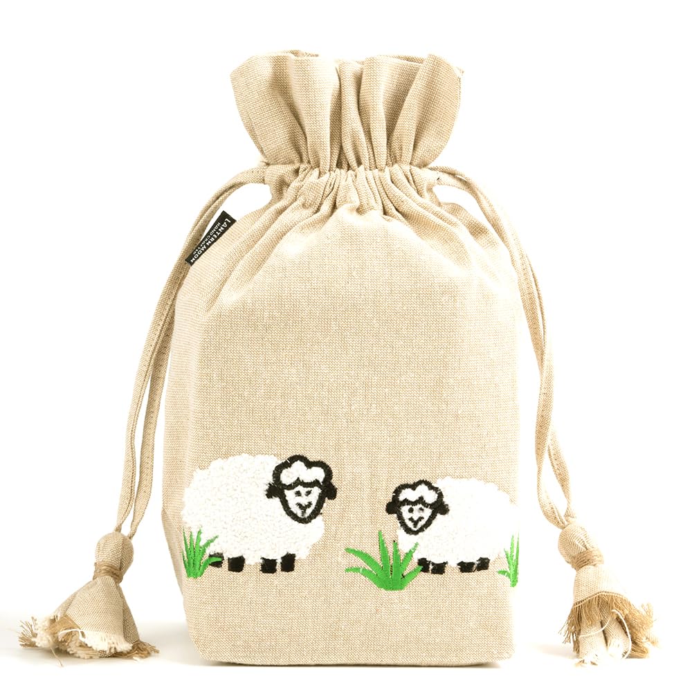 Lantern Moon Meadow Knitting Bag - White Sheep