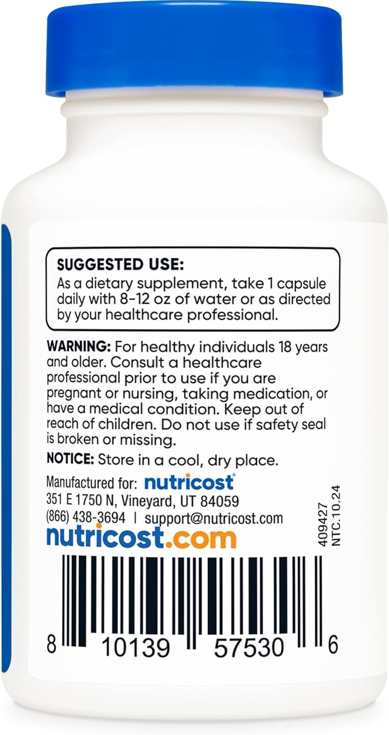 Nutricost S-Acetyl L-Glutathione 100MG, 60 Capsules - GMO-Free, Vegan - Image 4