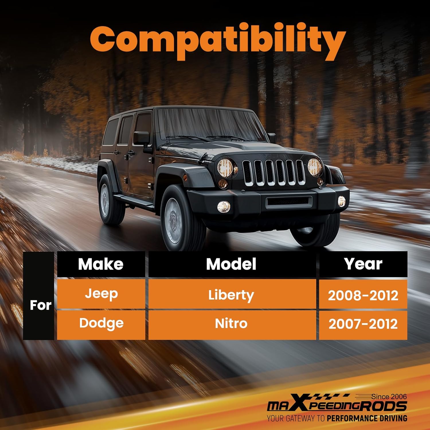 maXpeedingrods for 1-4" Lift Front Upper Control Arms for Jeep Liberty Dodge Nitro 2007-2012, Adjustable Suspension Control Arms