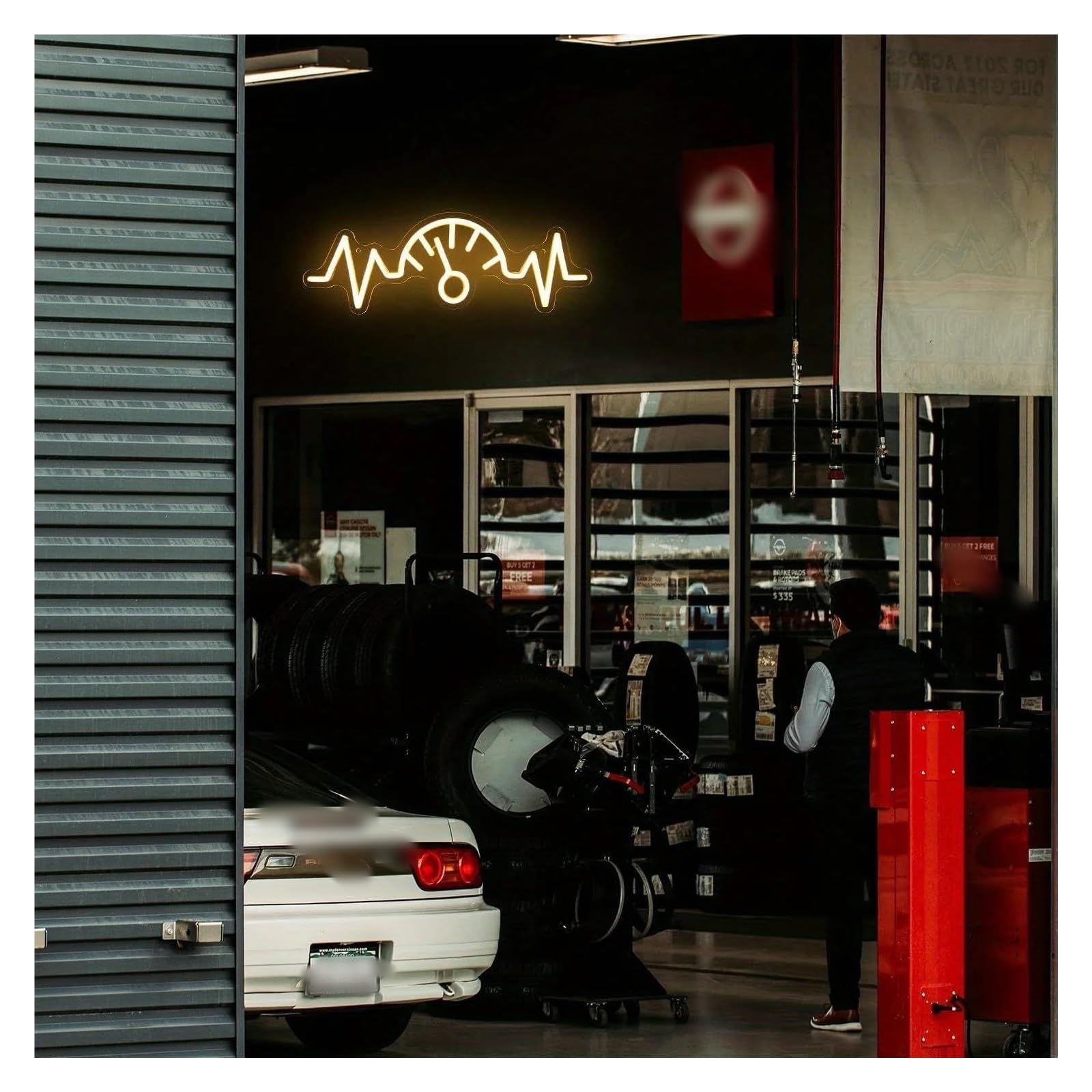cartelli al neon personalizzati Cruscotto Per Auto Insegne Al Neon Garage LED Garage Man Cave Negozio Di Riparazione Auto Decorazioni Per Feste 42cmx15cm