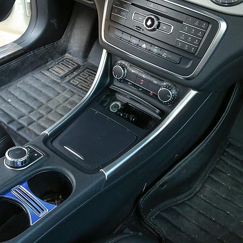 Miniatura 3 de YIWANG ABS cromo panel consola central ajuste etiqueta decoración para Mercedes Benz A/GLA/CLA clase 200 220 260 W176 A180 accesorio de coche