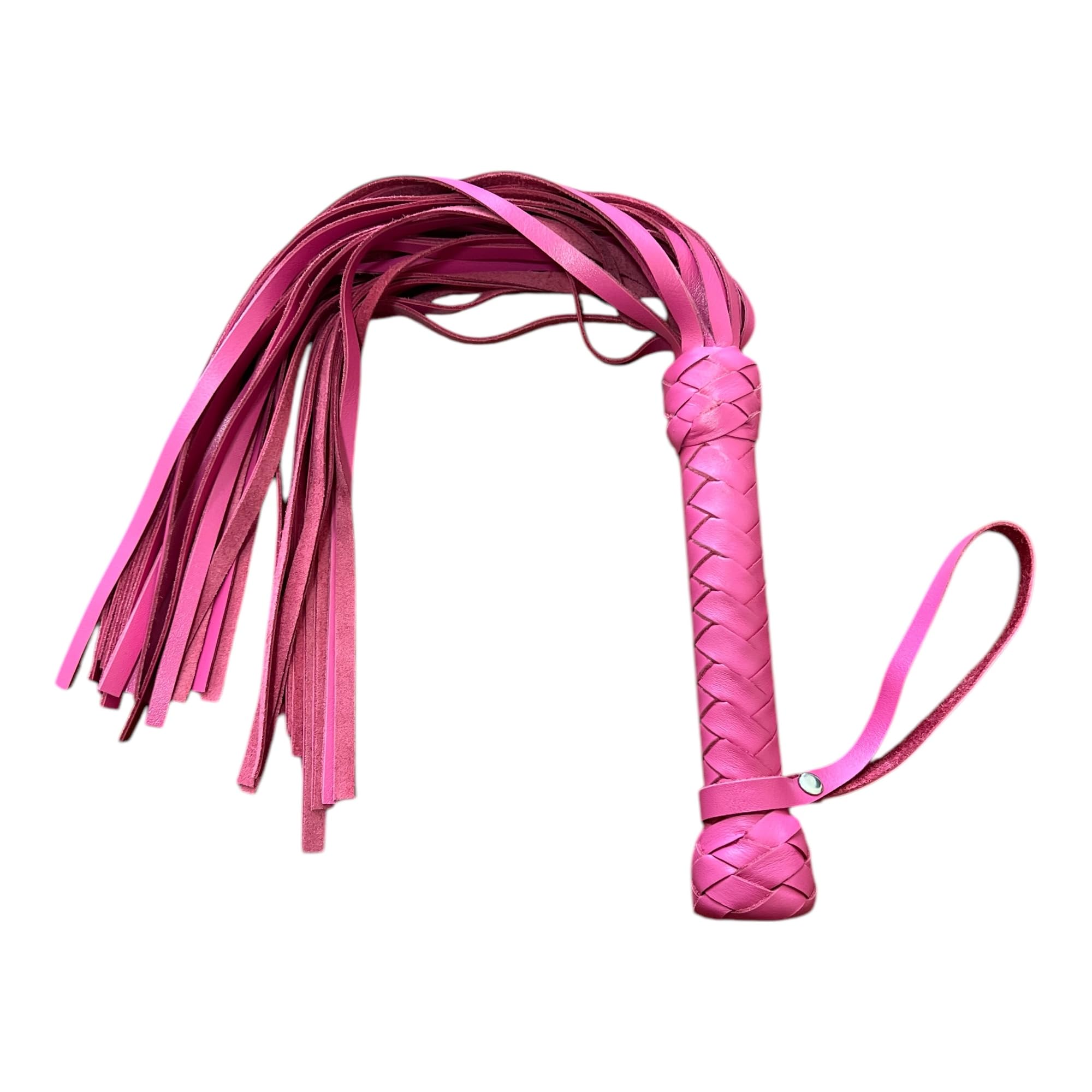 Handcrafted Gentle Horse Whip - 19.7 and 27.6 Inches Genuine Leather Ridint Tools - Thick Equestrian Training and Riding Essential
