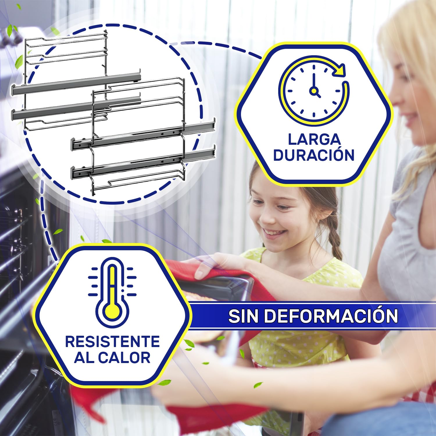 2x Rieles Telescópicos Horno 2 Niveaux HZ538200 para Bosch para Siemens | 17001568 CZ11TE25X0 para Constructa JZ11TE25X0 para Junker - Garantía de 10 Años - MONTERAL