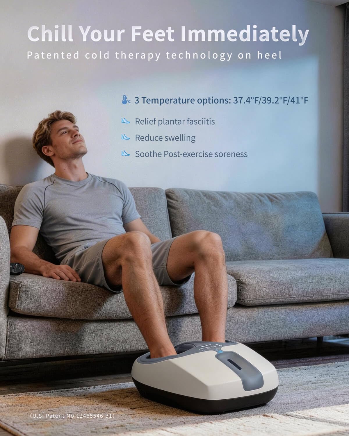Howdy Shiatsu Foot Massager with Heat and Cold for Plantar Fasciitis & Neuropathy, Deep Kneading and Air Compression, 3-Level Adjustable Intensity, Remote, Fits Men’s Size 13, Gifts for Mom Women Men