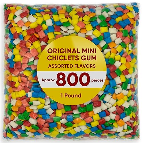 Miniatura 2 de Mini chiclets originales para máquina de burbujas, 3 libras de caramelo aproximadamente 2400 piezas, sabores surtidos, perfecto para máquinas de