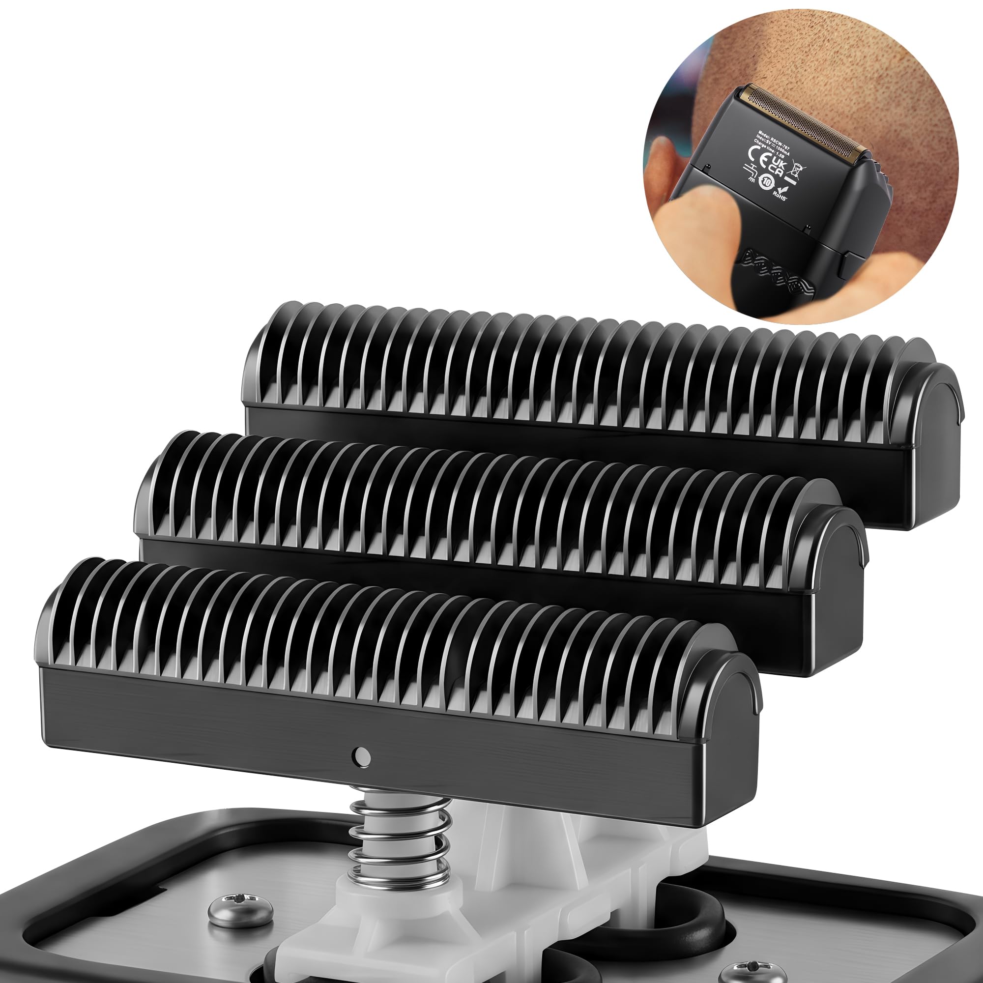 Scttomon T-Blade Haarschneider Elektrische Rasierer für Männer Folienrasierer Bartschneider Männer Grooming Kit Präzisionstrimmer Rasierapparat Barttrimmer Akku Schwarz