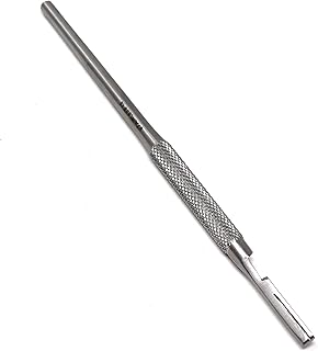 Premium Quality Round Scalpel Handle #4, Stainless Steel (Fits Size 20-26 Scalpel Blades)