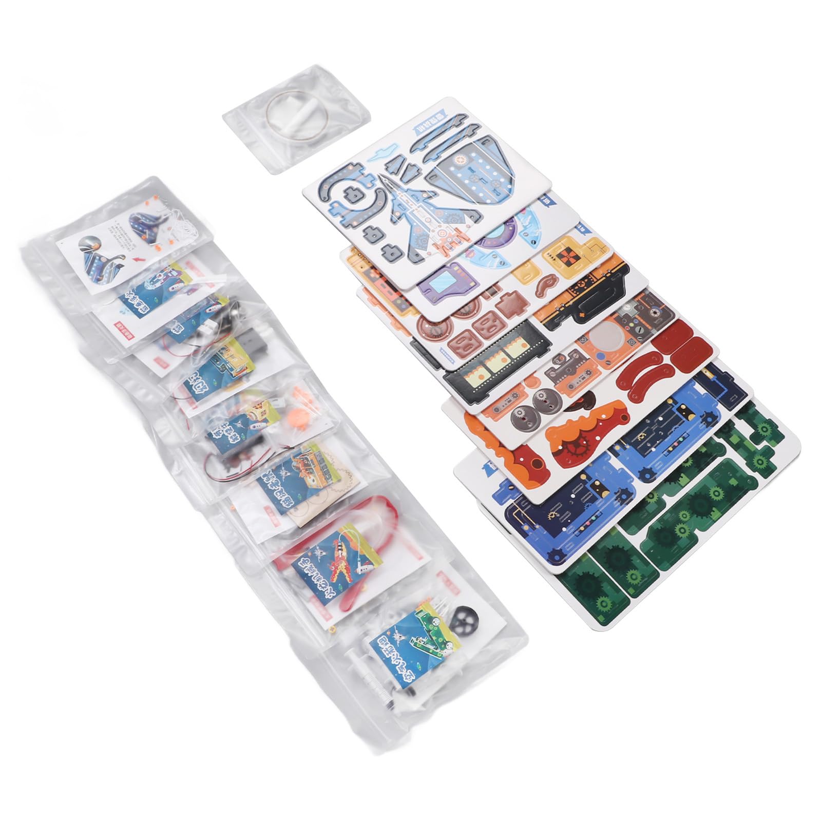 Kit STEAM Giocattolo da Costruzione Educativo Progetti Fai da Te per Bambini 8 unità Affidabile Materiale in Legno EVA