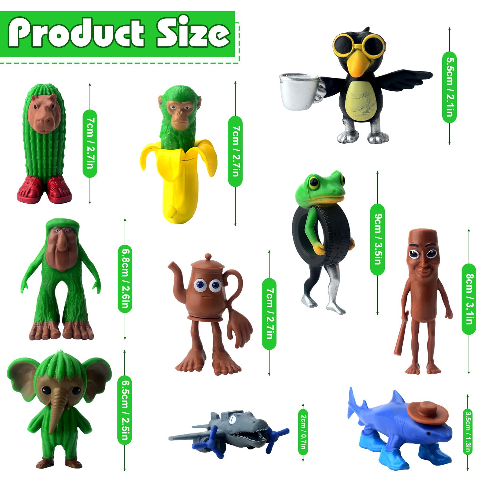 Audasi 10 PCS Tung Tung Tung Sahur Figures - Image 2