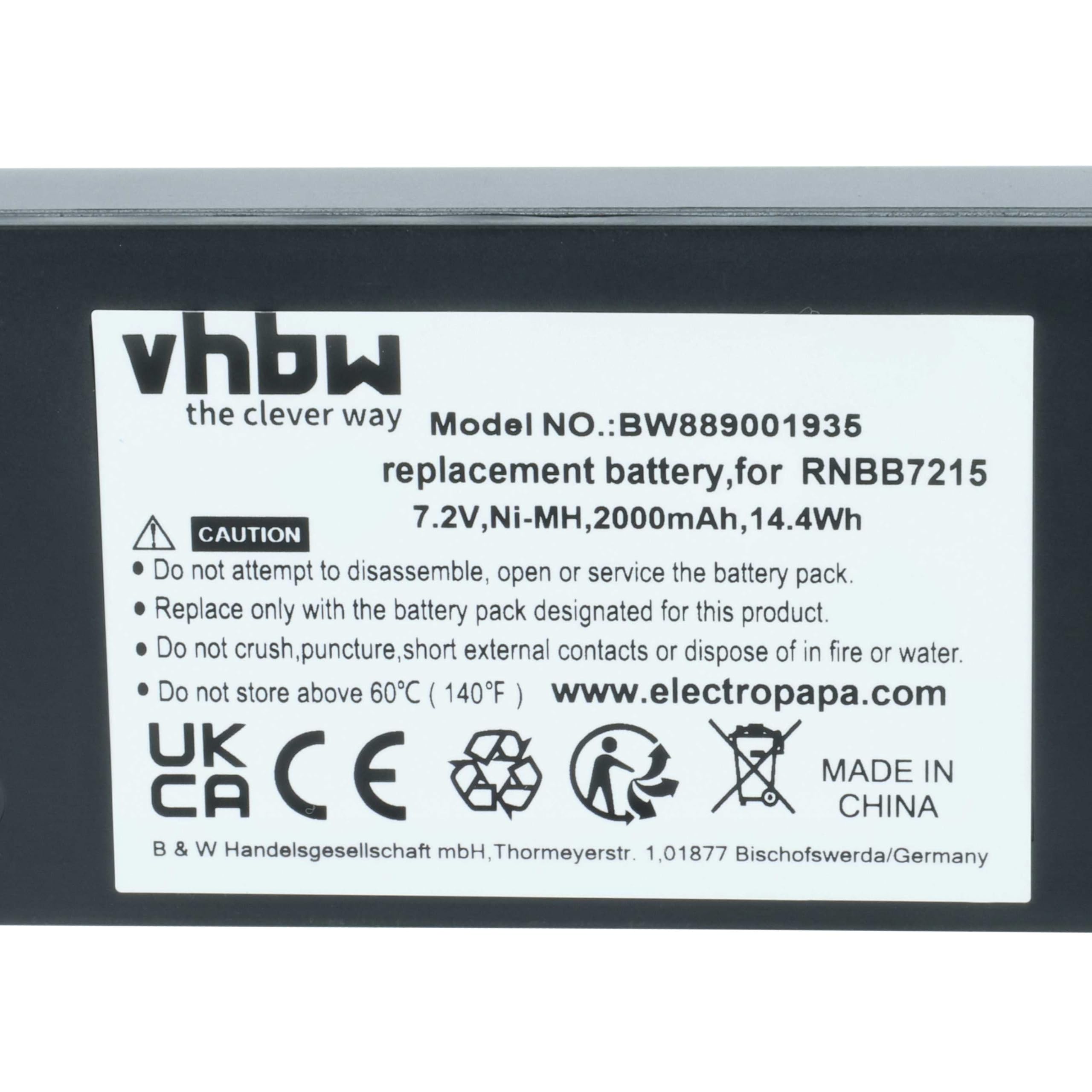 vhbw Batterie Compatible avec NBB Nano-M