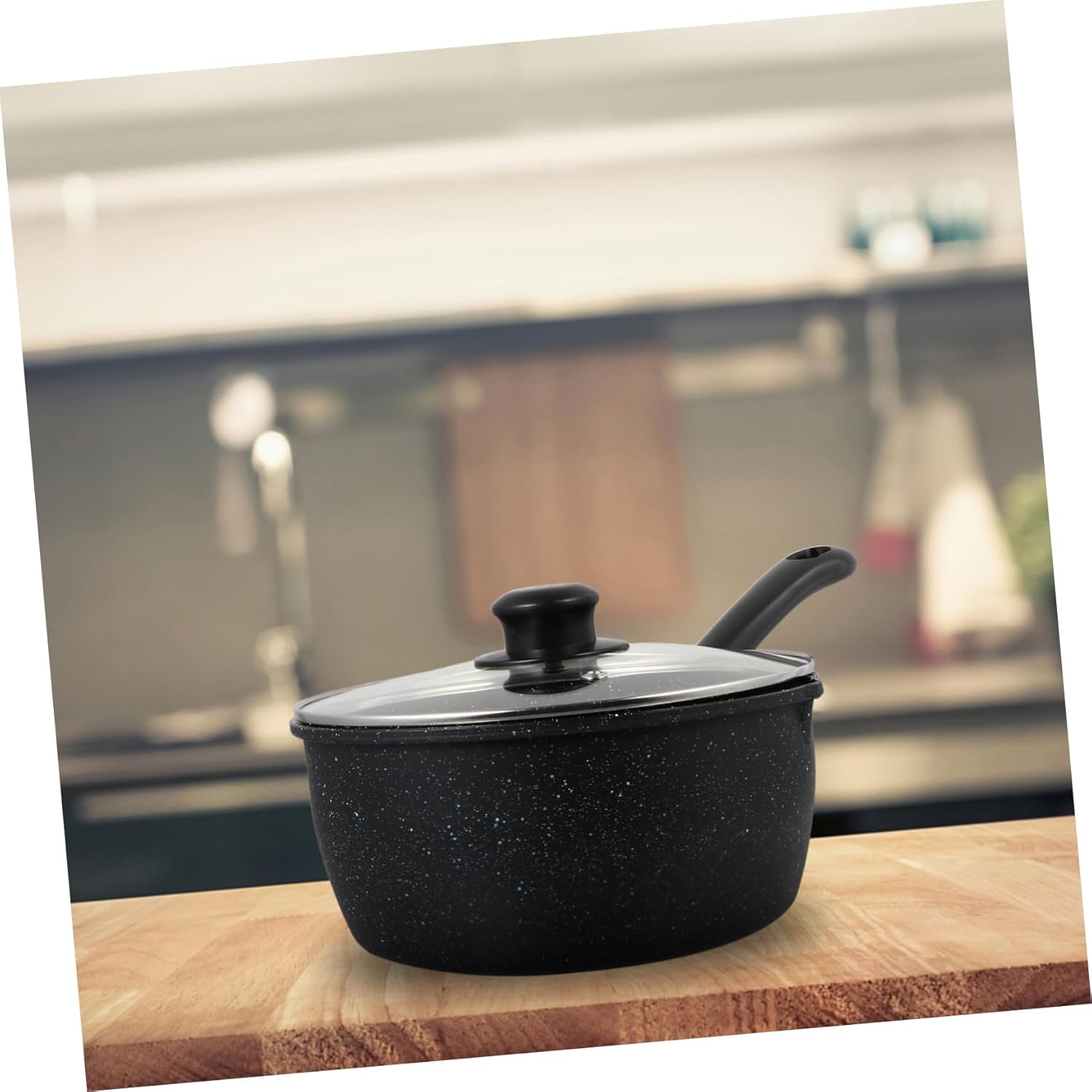 Milk Pan Lid Nonstick Saucepan Easy to Clean Sturdy Construction Health Material
