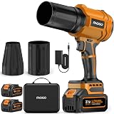 Cordless Leaf Blower with 2 Batteries & Charger - 990,000 RPM Electric Handheld Blower, Lightweight for Lawn, Yard, Patio, Garden Care - Orange
