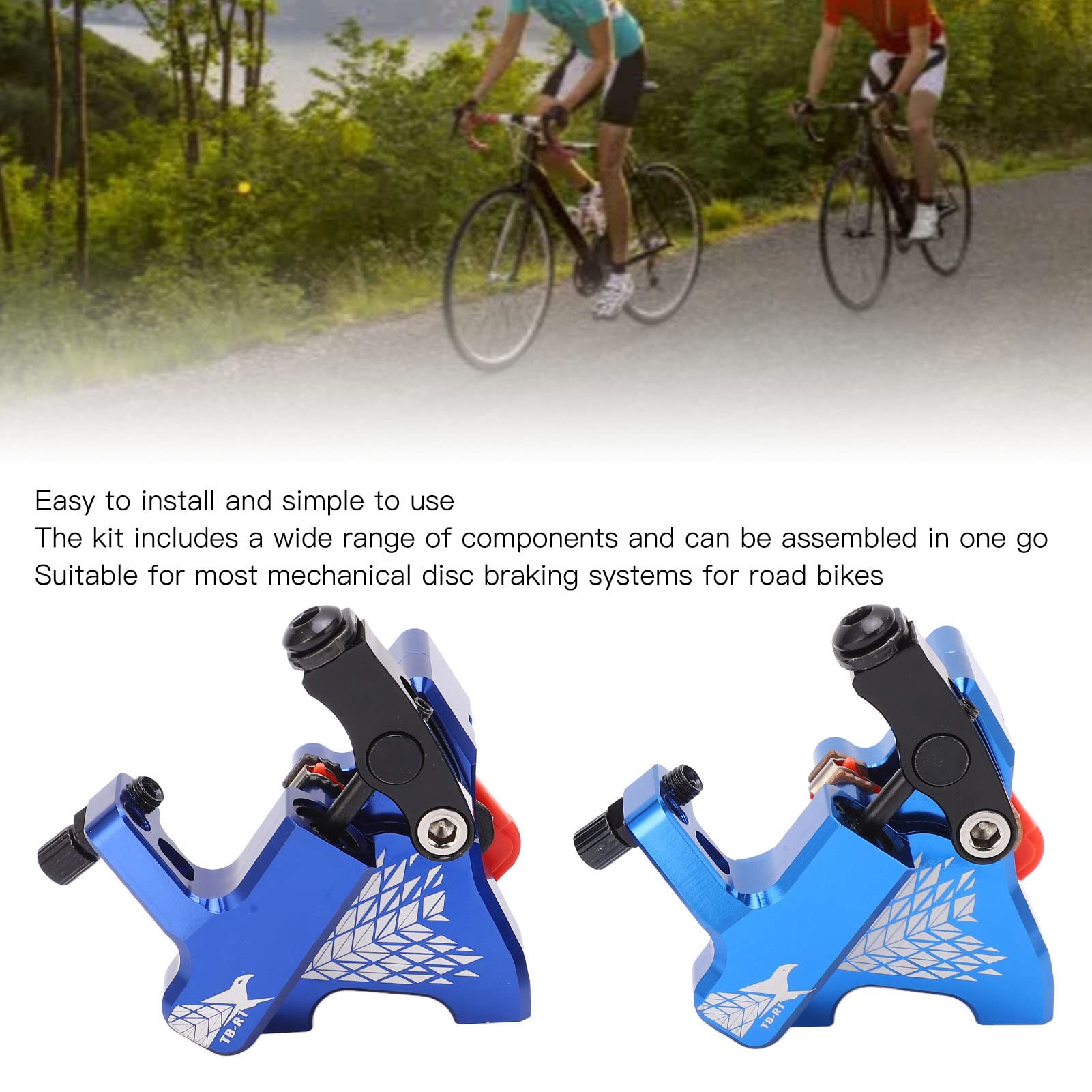 Set rotore freno a disco professionale per bici Set freno a disco in lega di alluminio lavorato a CNC sensibile per mountain bike da strada con dischi da 160 mm Pastiglie freno