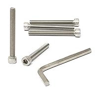 Vista 244 de iexcell 25 piezas M4 x 60/65/70/75/3.150 in paso de rosca 0.028 in acero inoxidable 304 cabeza hexagonal Tornillos Tornillos surtido Kit