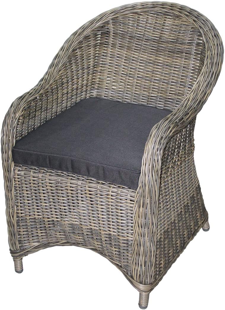 KMH Polyrattan Gartensessel Kubo mit Sitzkissen wetterfest