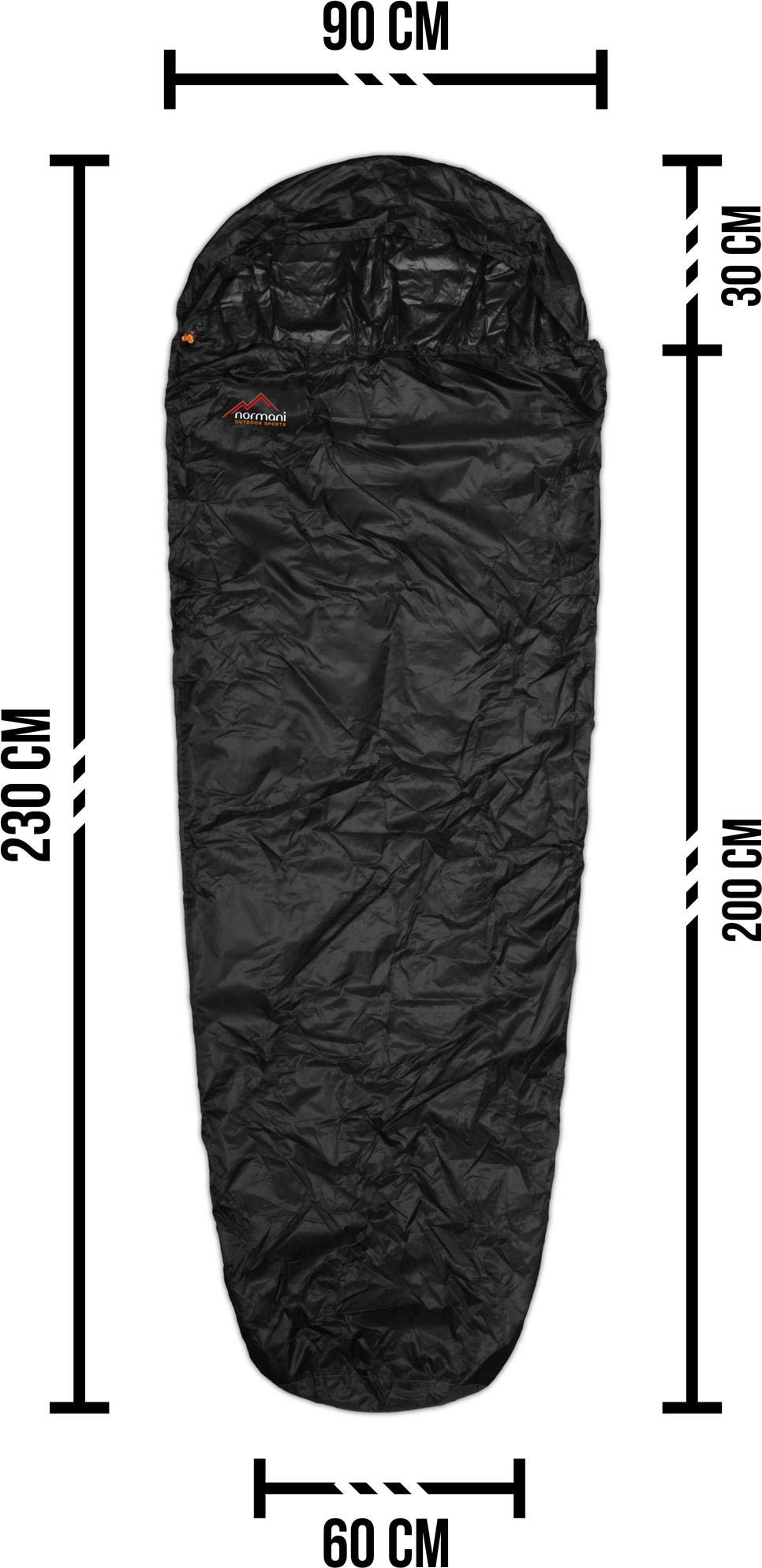 Schlafsacküberzug Biwaksack - 100% Wind- und wasserdicht, Atmungsaktivität: 3000 MVP (230 cm x 90 cm)