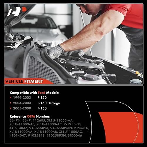 Miniatura 3 de A-Premium Motor de arranque compatible con Ford F-150 1999 2000 2001 2002 2003 2005 2006 2007 2008 F-150 Heritage 2004, V6 4.2L PMGR, 12V 1.4KW CW