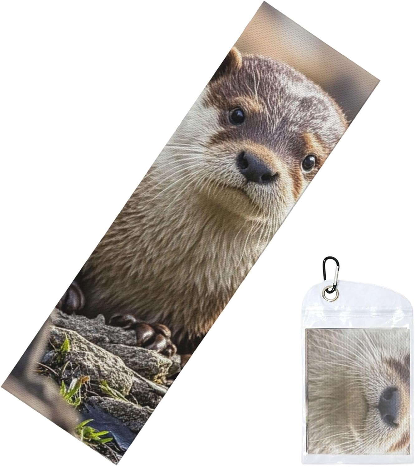 Cooling Towel (40″x12″) Ice Towels Animal Cute Brown Otters for Neck Microfiber Cold Towel for Workout Soft Breathable Stay Cool Rags for Yoga Golf Gym Fitness