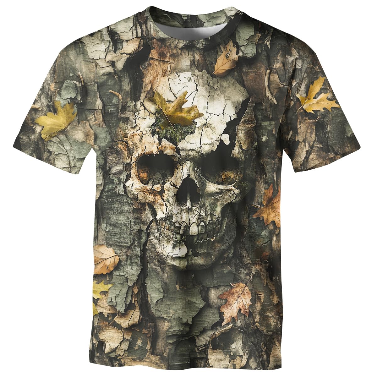 Beyfsjiri skull camo graphic hunting tee