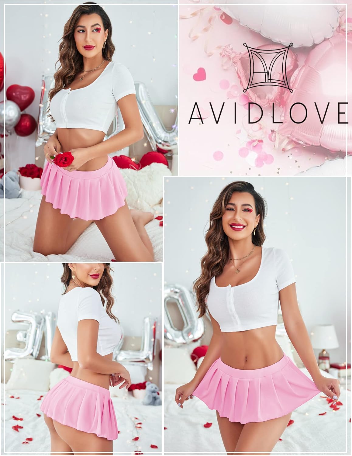 Avidlove Pleated Skirts for Women Y2k Mini Skirt Casual Short Skirts Micro Skirt XS-4XL - Image 6