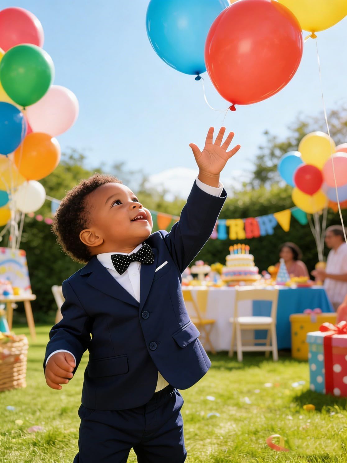 Baby Boys' Suits 5-Piece Formal Suit Set Toddler Boy Ring Bearer Outfit for Weddings - Image 4