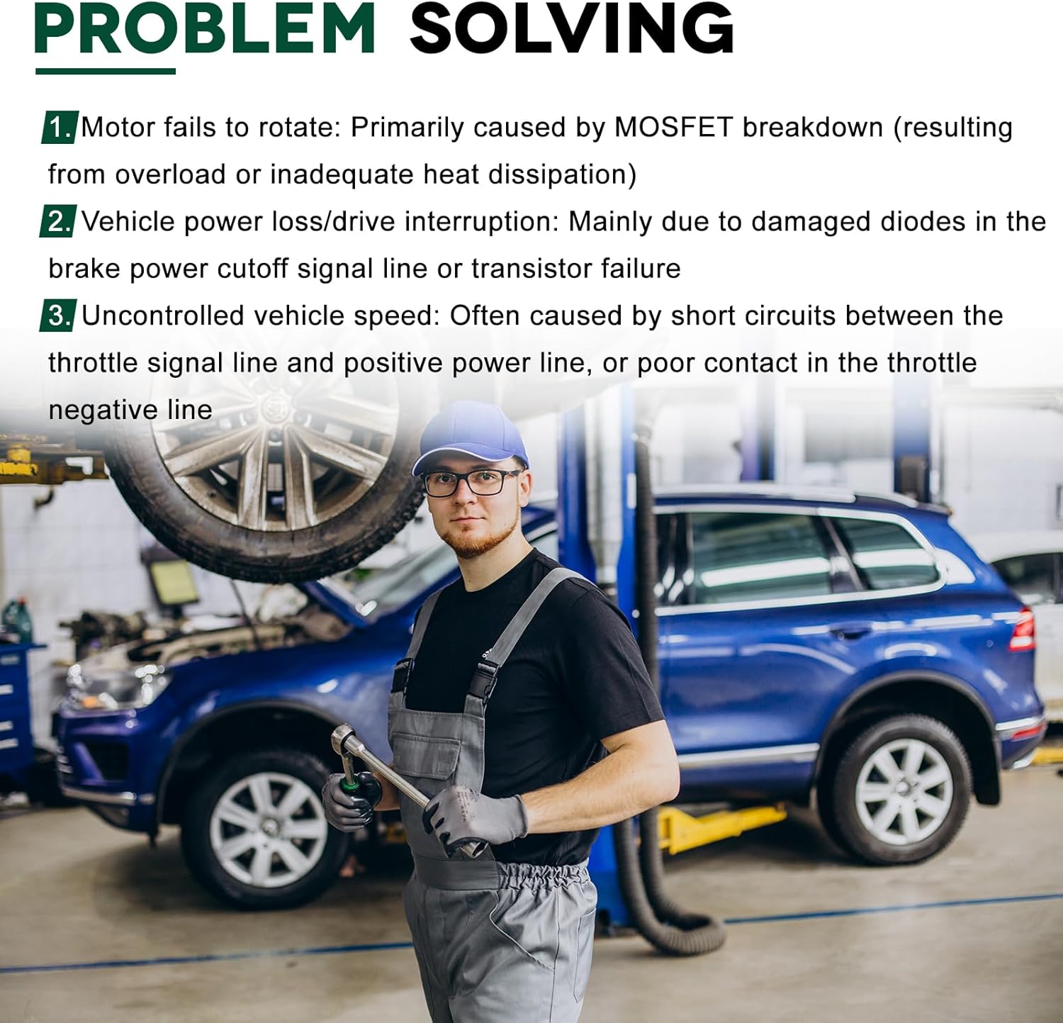 36V 300Amp Motor Controller Compatible with EZGO TXT Medalist 1995 1996 1997 1998 1999 2000 Golf Cart Controller Replaces 1206SX 73144G06 73144G01