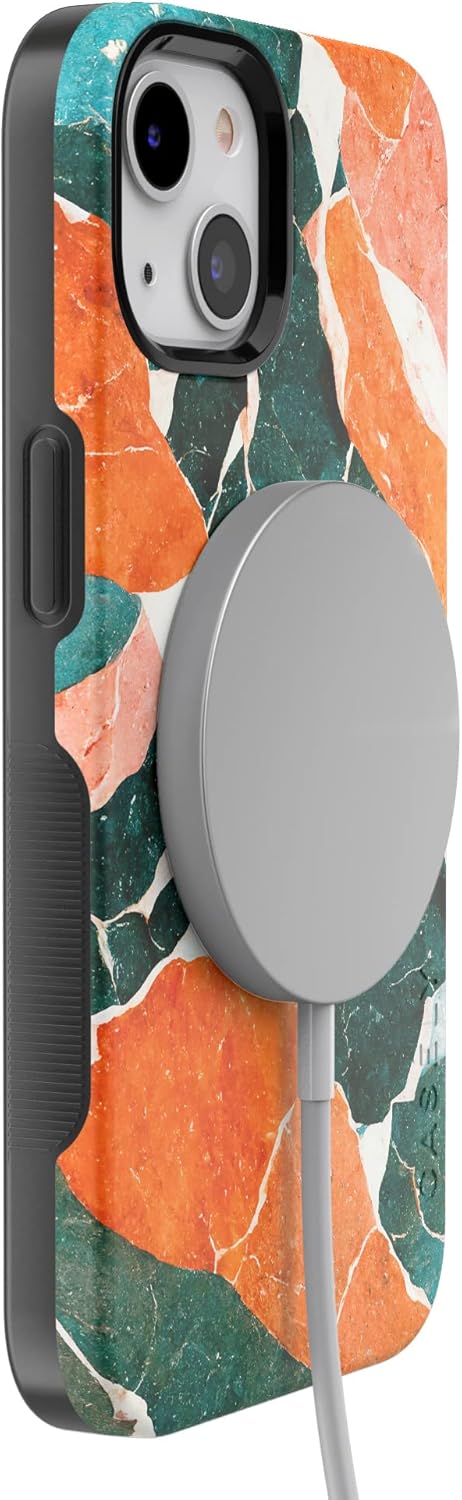 Casely iPhone 13 Case | of Quartz! | Sculpted Marble | Bold Protective Design | Compatible with MagSafe