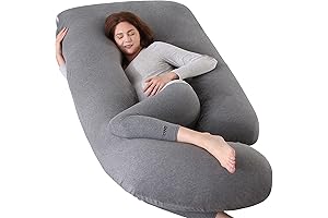 Pregnancy Pillows for Sleeping Cotton, U-Shaped Full Body Pregnancy Pillow