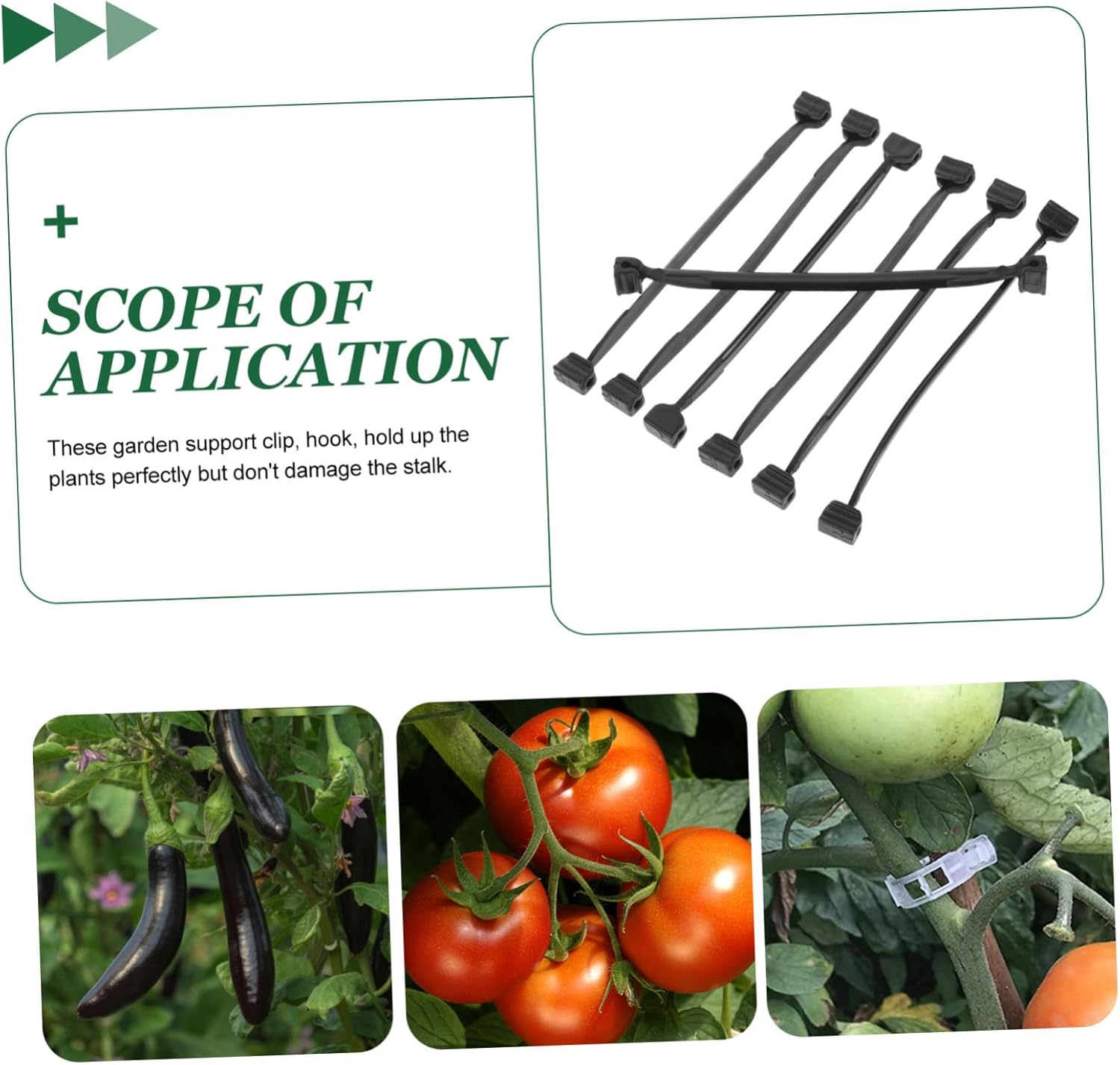 1bag Garden Grape Vines Plant Fixing Clips Lightweight Plastic Support Clamps for Fruits Vegetables Flowers Easy to Use Durable Flexible for Climbing Plants