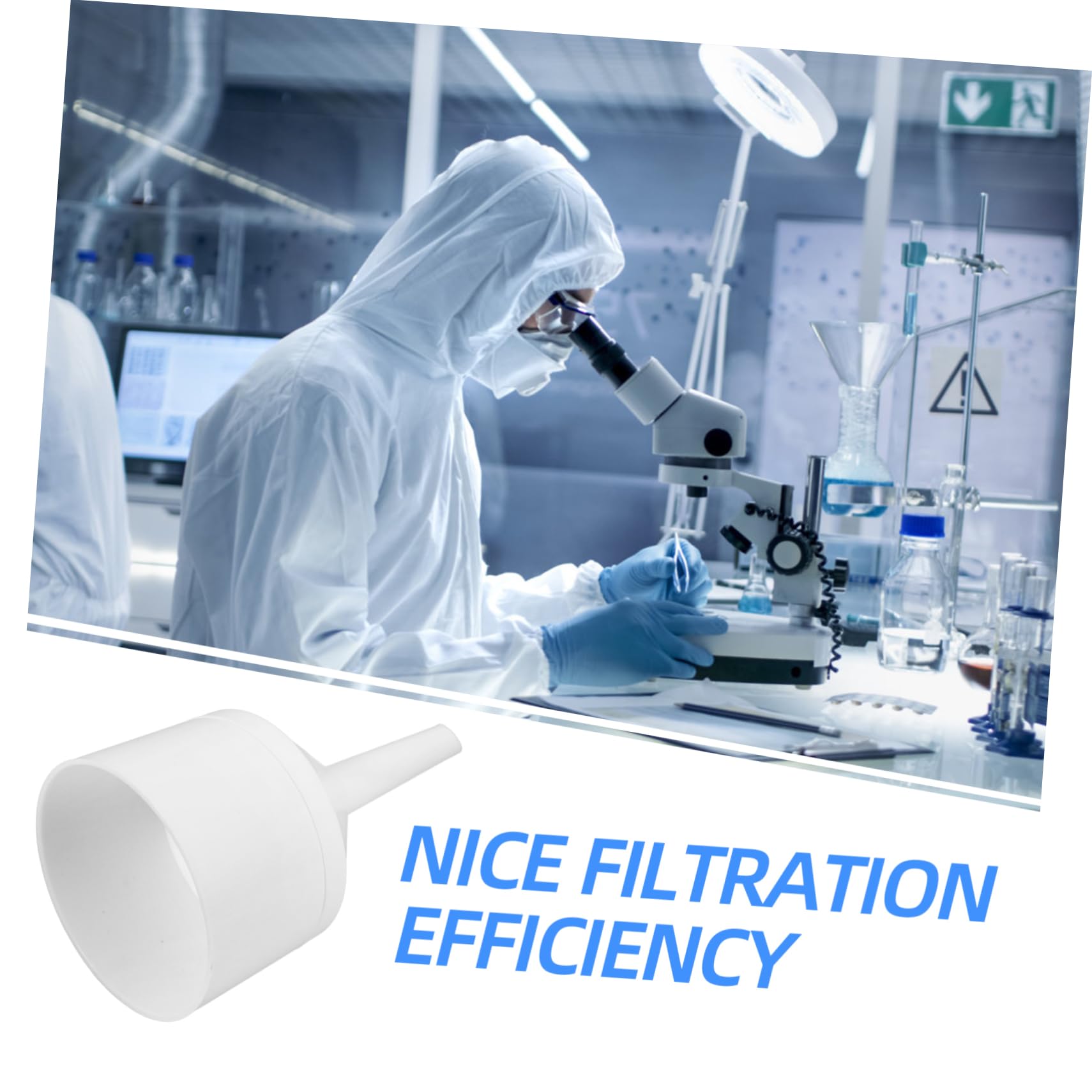 KICHOUSE Buchner Funnel Efficient Filtration Funnel Reliable and Long-Lasting Plastic Funnel for Labs Classrooms and Home Kitchens
