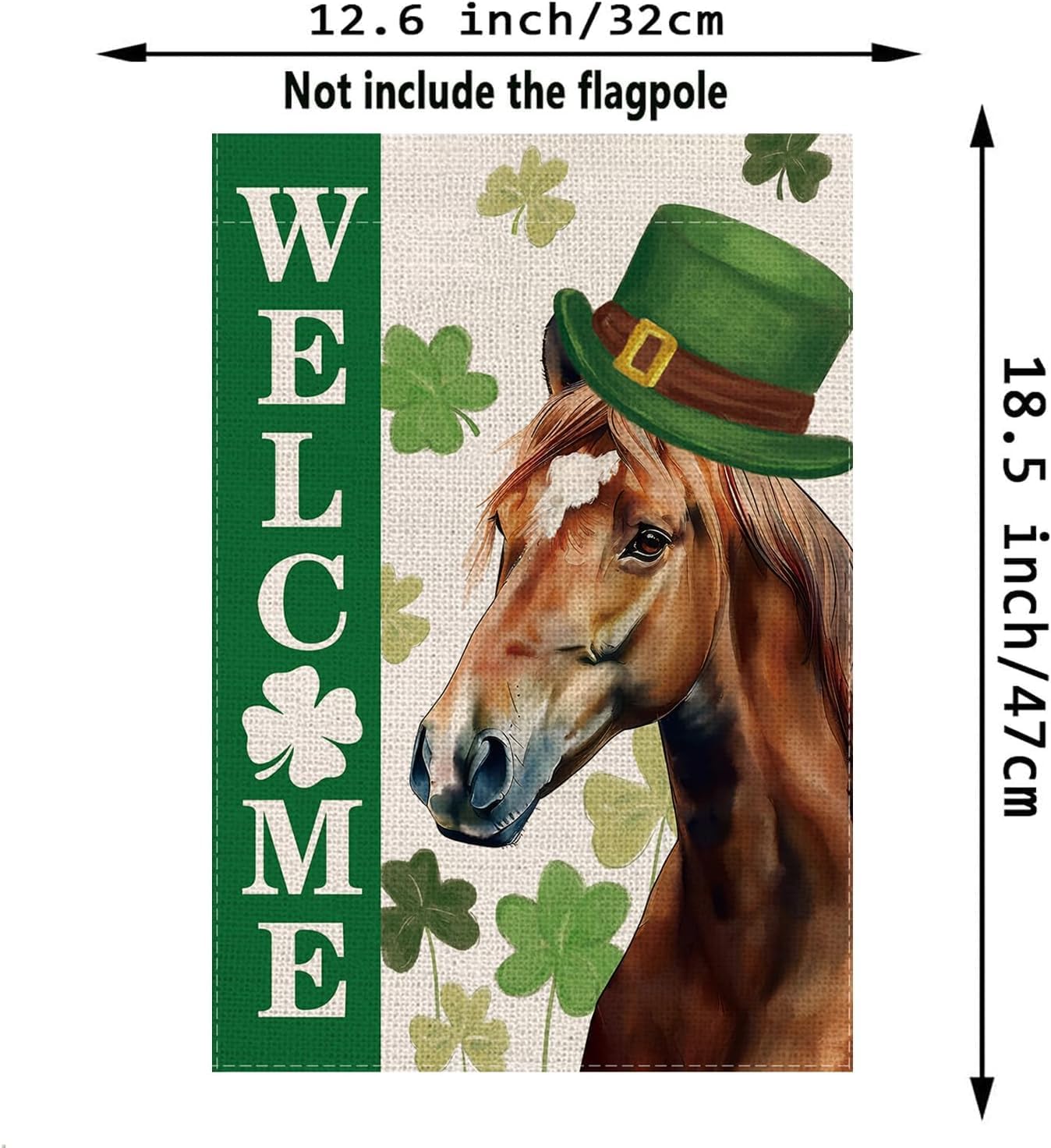 Seasonal Garden Flags Horse Double Sided Flags Set of 11 Holiday Farmhouse Indoor Outdoor Christmas Gifts Yard Lawn Decorations 12.5x18 Inch