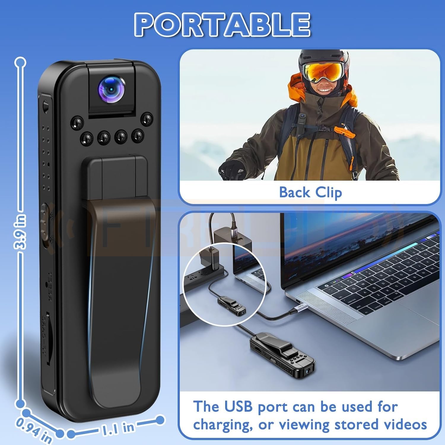 FREDI HD PLUS Non WiFi Body Camera | 1080P HD Hidden Camera | Wearable ...