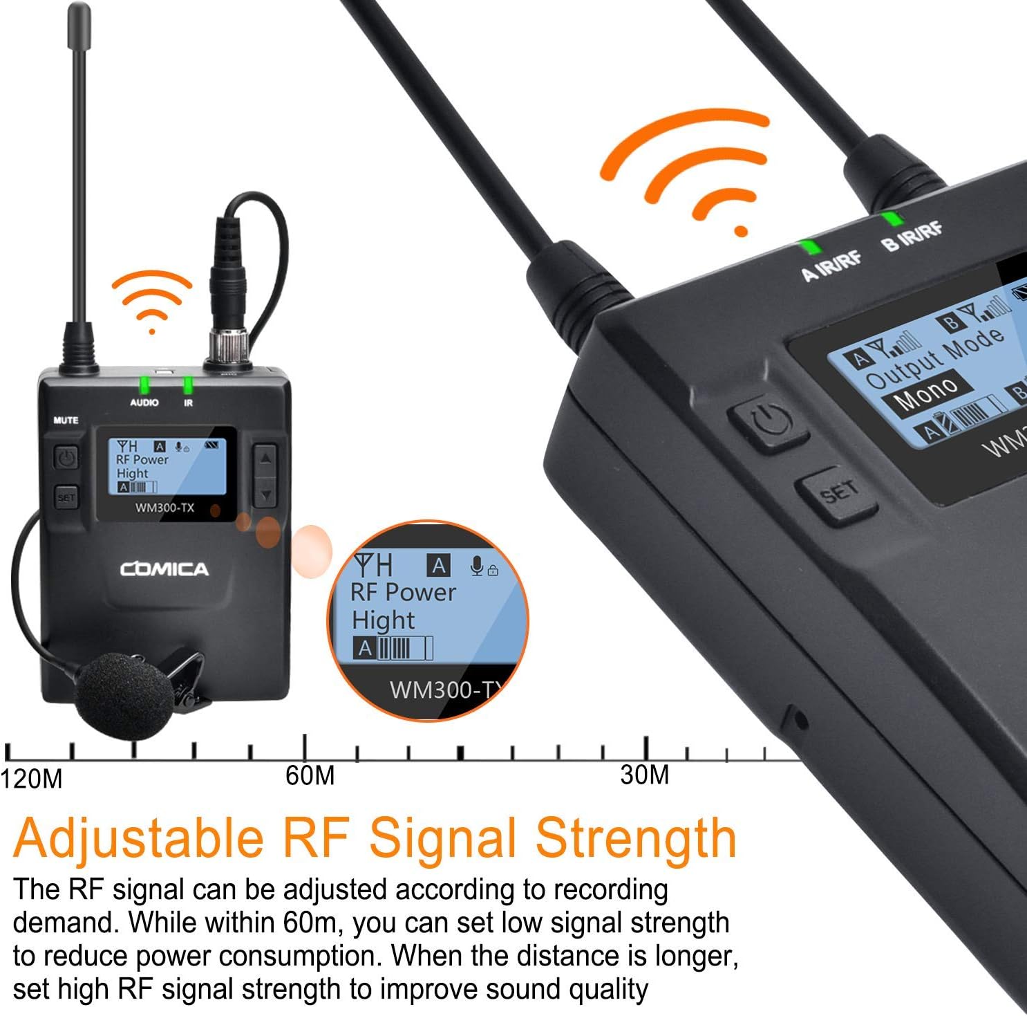 60% Off Discount Wireless Lavalier Microphone, COMICA CVM-WM300C Professional UHF Lapel Microphone Kit for Video Recording, Conference, Speech, Canon Nikon Sony DSLR Cameras, Camcorders and Smartphones (1RX+1TX)