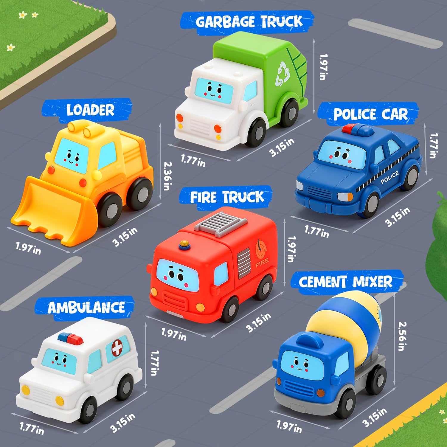 6 Pack Swimming Bath Toys