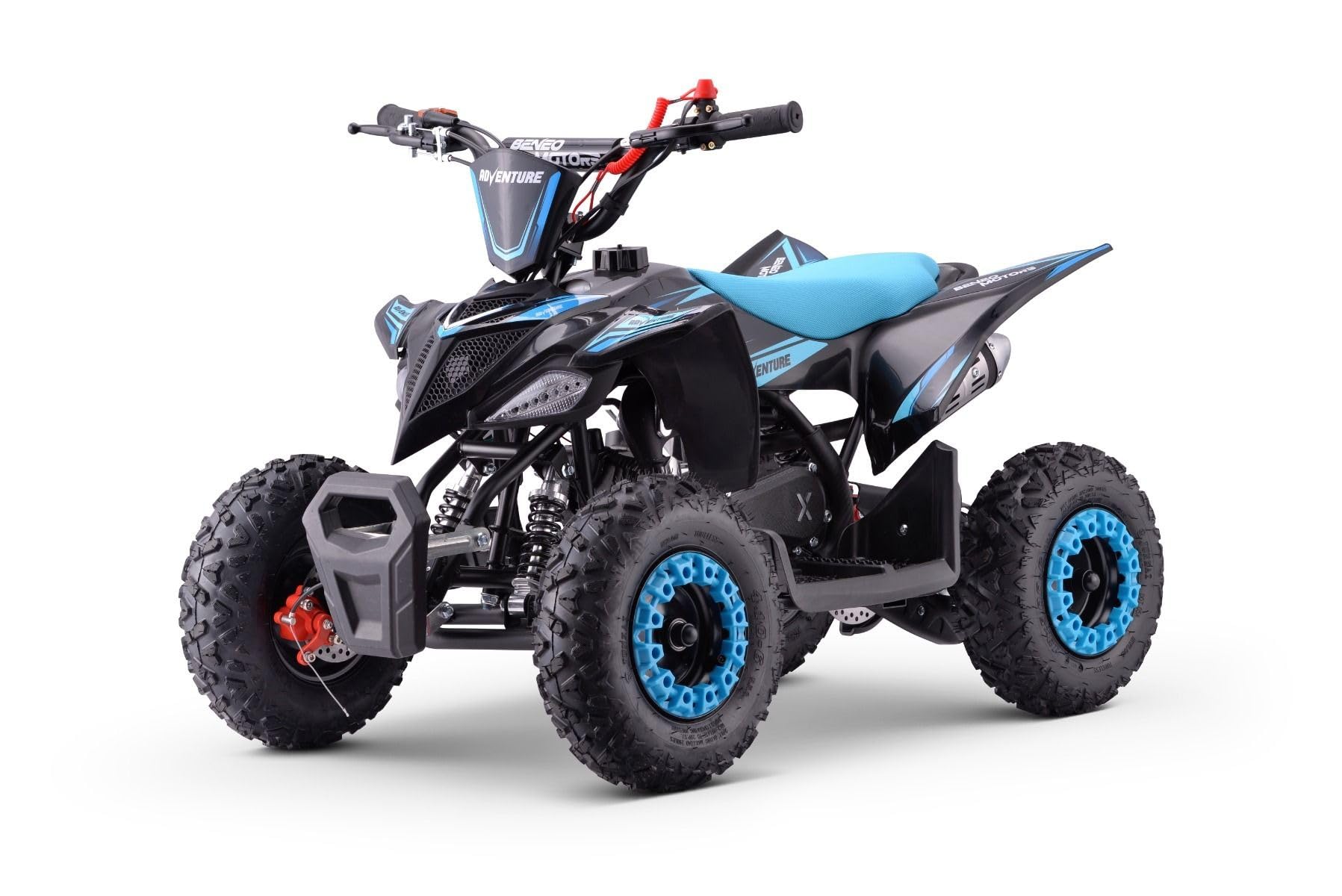 MINIQUAD Benzina 49CC per bambini, RATTE-R6-BN, Blu, Bambini da 4 a 10 anni