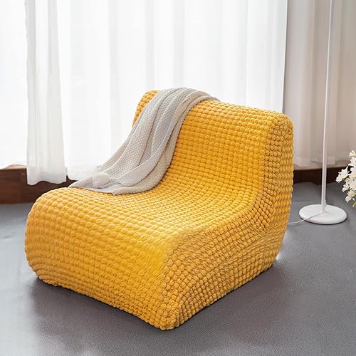 Miniatura 3 de N&V Sofá de espuma de un solo asiento, sofá de suelo sin brazos, espuma de alta densidad de una pieza, funda extraíble y lavable a máquina