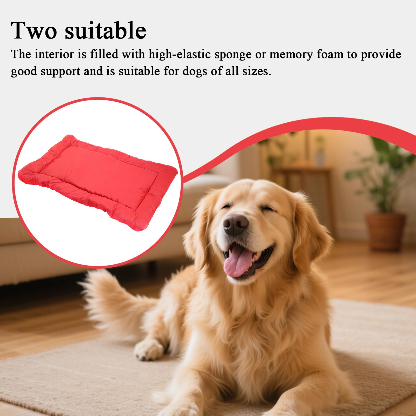 Generico Outdoor Dog Bed, Portable Camping Travel Dogs Couch, Waterproof Cloth Washable Waterproof Roll-Up Pet Mat, Suitable for Small, Medium, Large Breeds, Ideal for Indoor, Outdoor, 90x60x3cm