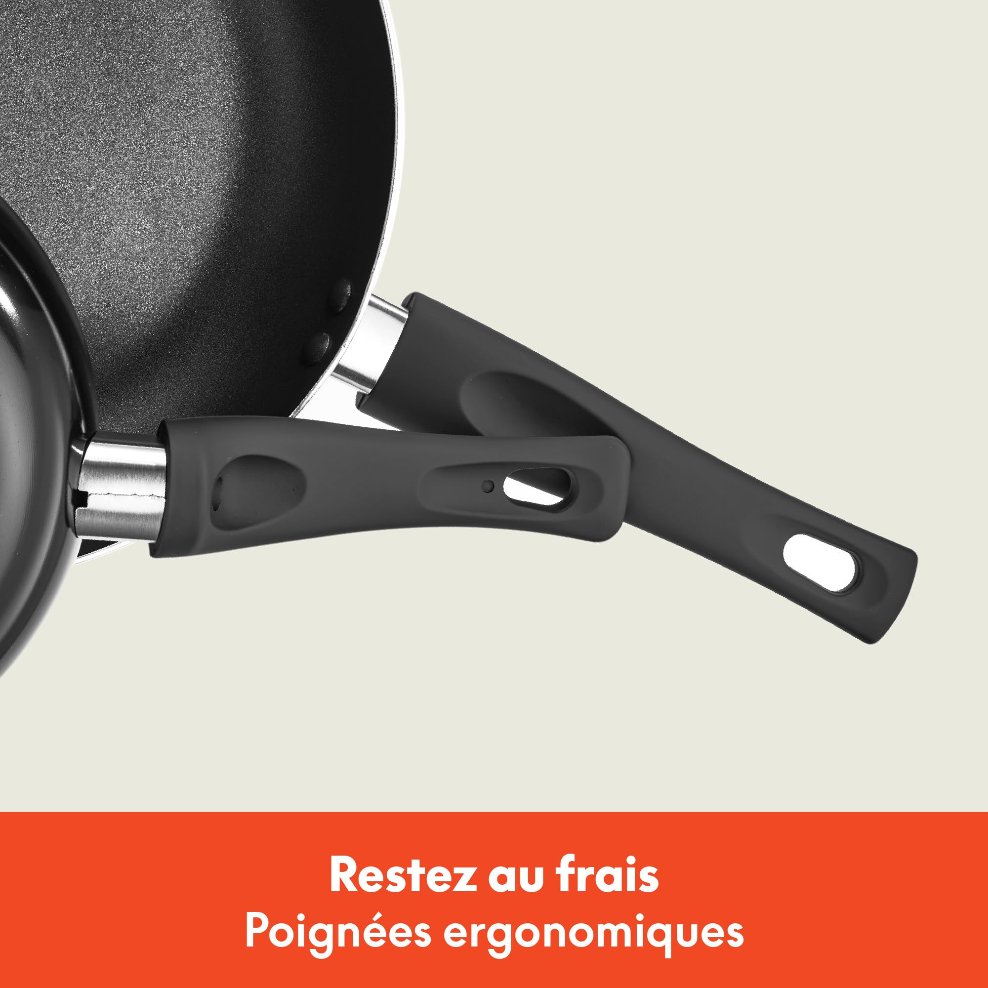 bella Batterie de cuisine, 12 pièces avec ustensiles, antiadhésifs, sans PFOA, surface de cuisson résistante aux rayures, compatible avec toutes les cuisinières, nylon et aluminium, noir