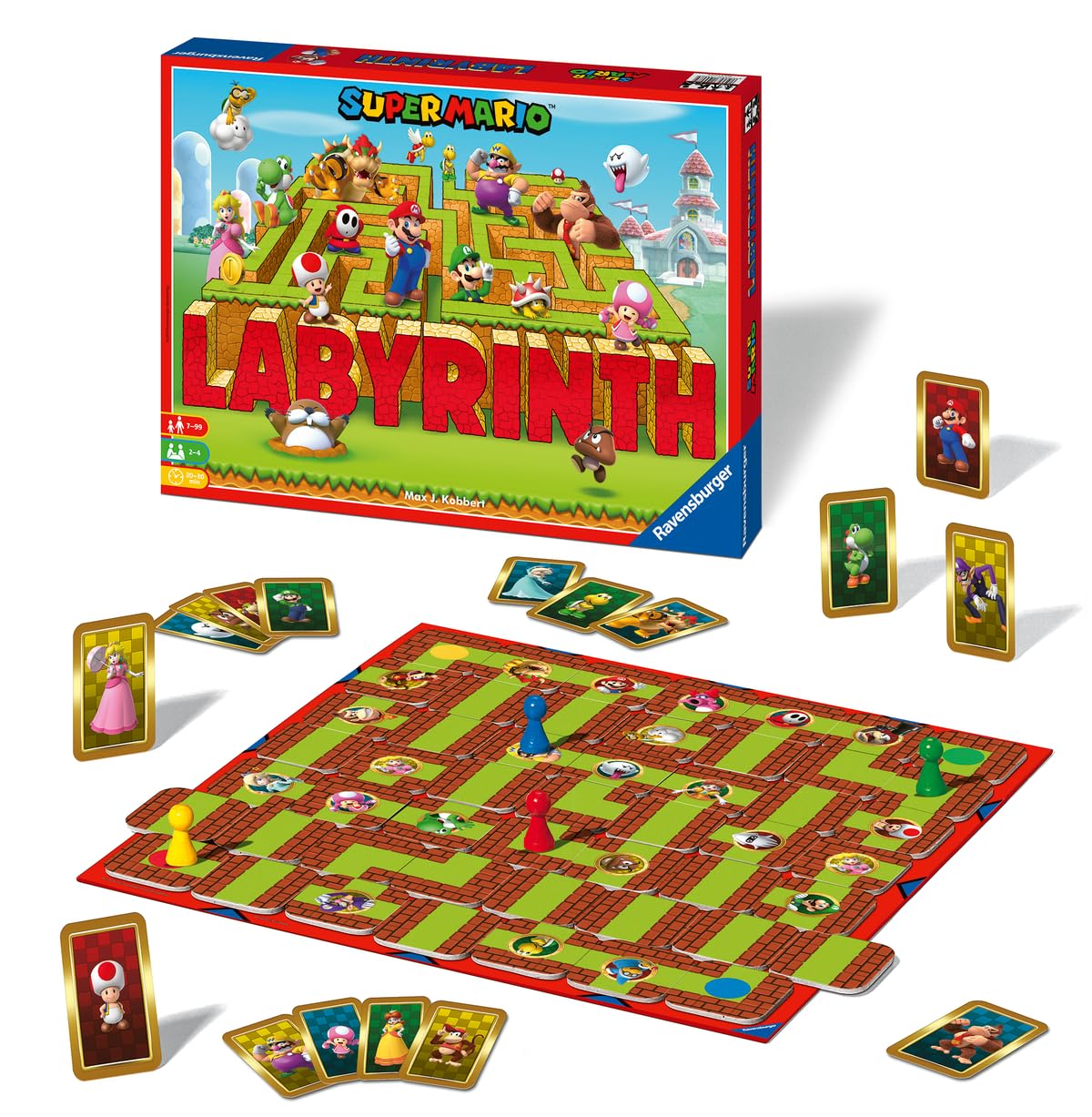 Ravensburger - Labirinto Super Mario | Gioco Da Tavola Per Tutta La Famiglia | Giochi Bambini 7 Anni O Più | 2-4 Giocatori | Giochi Di Societa Edizione In Italiano