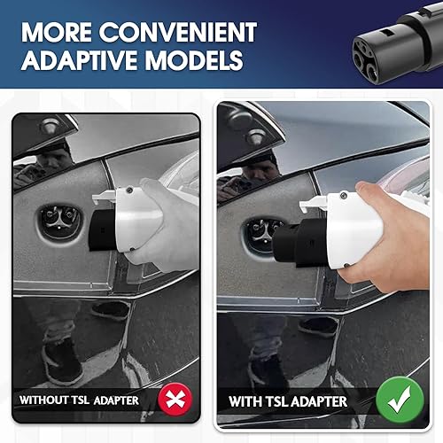 AFI Compatible con Tesla Model 3 Y S X Adaptador J1772 a TSL Nunca te varas, carga en cualquier lugar Accesorio de cargador universal