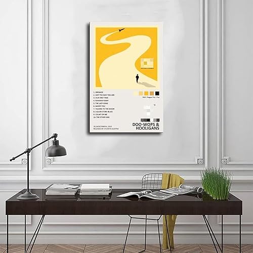 Miniatura 3 de YEZLH Doo-Wops & Hooligans - Póster de álbum de música firmado de edición limitada, póster de lienzo para decoración de pared, pintura para sala de