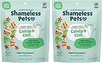 Vista 20 de Shameless Pets Golosinas para gatos con Catnip y pollo para la salud digestiva, crujientes