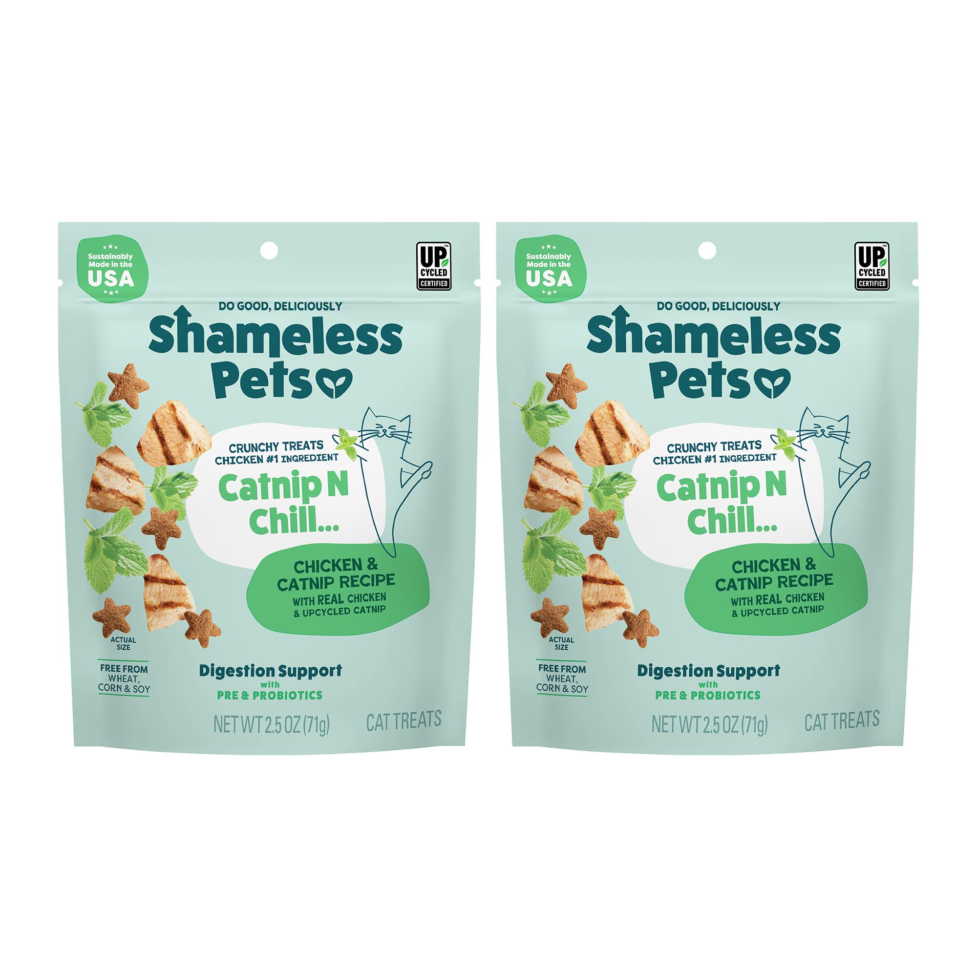 Shameless Pets Catnip N Chill Crunchy Cat Treats (Pack of 2)