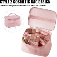 ANRUI 3 Pezzi Beauty Case Trasparente da Viaggio, TSA Borsa Trasparente Aereo per Trasporto di Liquidi, Sacchetti di Trucco Viaggio Borsa da Toilette per Donna Uomo, Blu Scuro