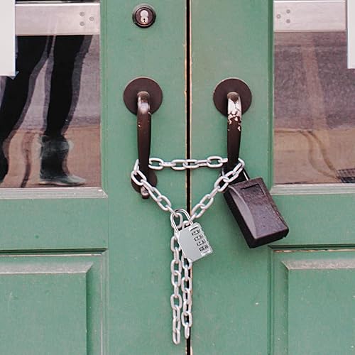 Miniatura 6 de Paquete de 6 cerraduras de combinación, cerraduras de combinación de cerradura digital, candado de combinación programable, plateado, blanco, negro,