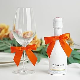 AIMUDI Twist Tie Bows for Treat Bags 3.5 Orange Satin Ribbon Bows for Crafts Premade Bows with Twist Ties for Autumn Cake Pop Candy Apple Small Bows for Gift Wrapping Wedding Halloween Decor, 50 PCs