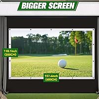 Vista 5 de Aikeec - Pantalla de impacto para simulador de golf: Pantalla de impacto de golf de 7 mm de espesor para entrenamiento en interiores/hogar/garaje