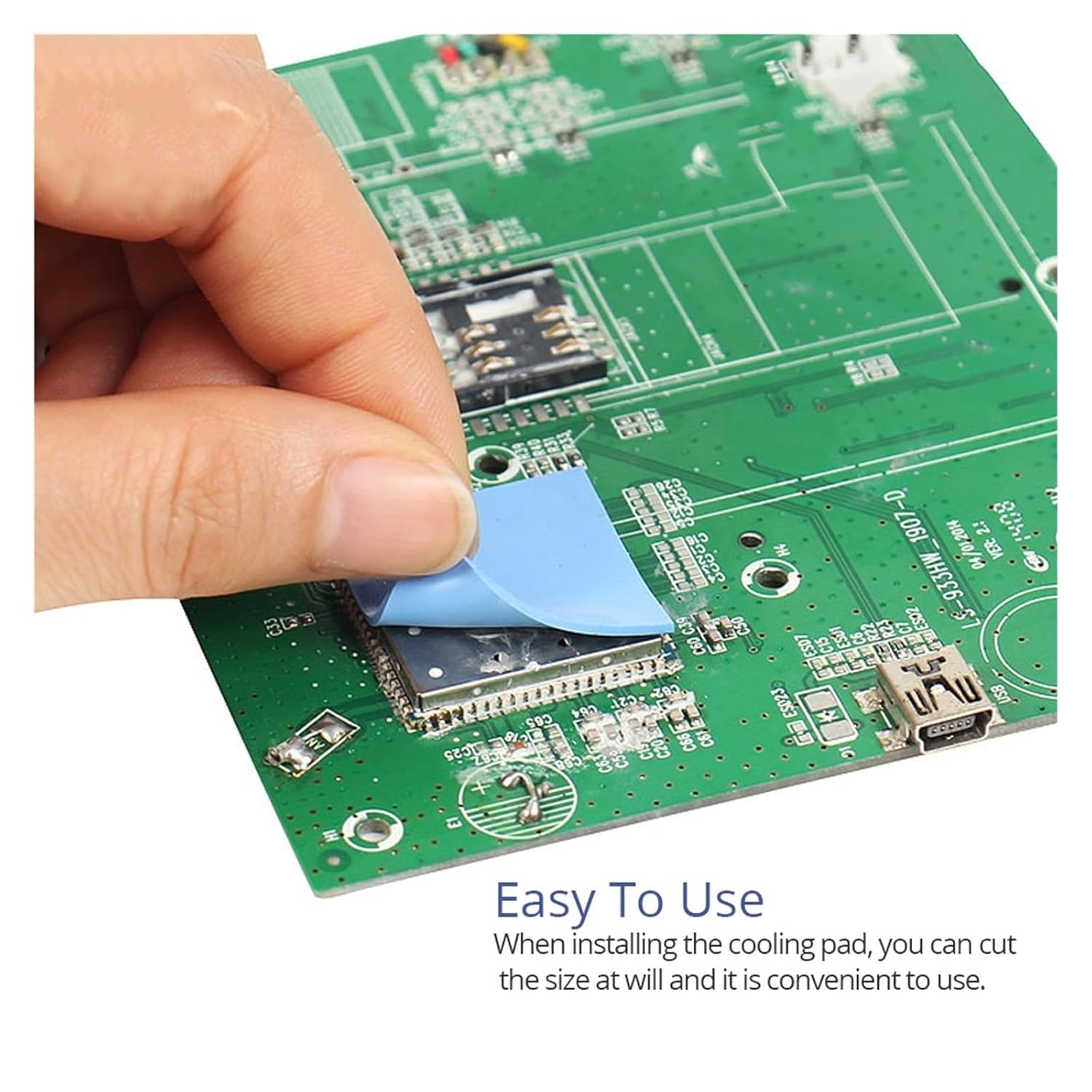 Thermal Conductive Silicone Pads 10PCS Thermal Pad 6.0 W/mK 0.5/1.0/1.5/2.0mm GPU CPU Heatsink Conductive Silicone Cooling(1.5mm 10PCS No Cut)